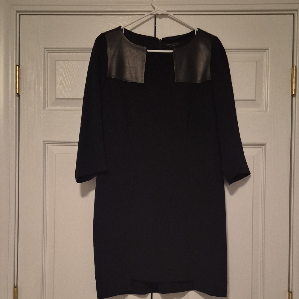 Rag & Bone Black Dress with Leather Details